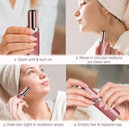 Facial Hair Removal for Women | Electric Razor Device Small Mustache Dermaplaning Remover Tools Tweezers Epilator Trimmer Face Dermaplane Shavers Beauty Gadgets Set Accessories by VISOFO (RoseQuartz)