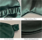 Silk Eye mask for Sleeping Light Blocking for Bedroom, Plane Travel Satin Sleep mask Women Mens,Blackout to Help You deep Sleep (Green)