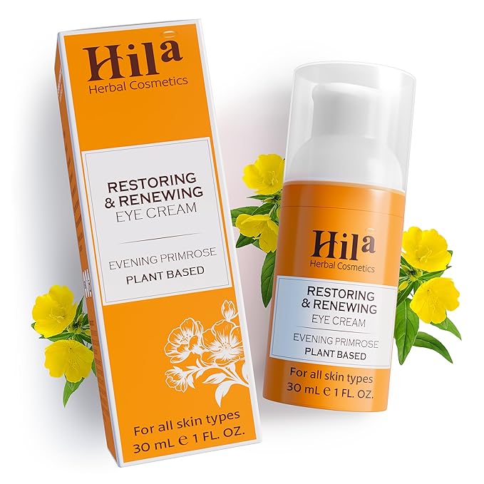 Restoration and Renewal Eye Cream – Evening Primrose Plant Based - Under Eye Cream for All Skin Types, Hydrating Eye Cream, Eye Wrinkle Cream for Women & Men - 30ml