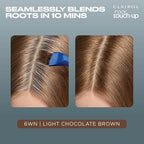 Clairol Root Touch-Up by Nice'n Easy Permanent Hair Dye, 6WN Light Chocolate Brown Hair Color, Pack of 1