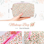 Soidram pink makeup bag floral