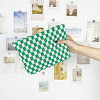 Pazimiik knitted checkered makeup bag