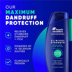Head & Shoulders Clinical Strength Dandruff Shampoo, Selenium Sulfide Dandruff Defense, Intensive Itch Relief, Seborrheic Dermatitis Relief, Cooling Menthol, 13.5 Fl Oz Each, 2 Pack