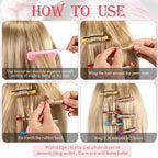 48 Pieces Hair Perm Rods Short Cold Wave Rods Plastic Perming Irons Hair Curling Rollers Curlers with Steel Pintail Comb Rat Tail Comb for Hairdressing Styling Supplies(6 Sizes,6 Colors)