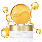depology Restoring Hydrogel Under Eye Patch | 60 Patches | Brightening Caffeine Gold Pads for Dark Circles | Puffiness | Wrinkles | Refresh | Travel