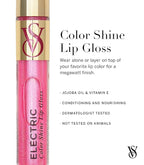 Victoria's Secret Color Shine Lip Gloss in Electric, Jojoba Oil & Vitamin E,