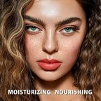 MAKI YIKA Moisture Coral Red Lipstick for Women Hydrate Lip Balm for Dry Cracked Lips Weightless Glossy Lip Color Juicy Finish,MA053 Coral Red