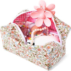 Soidram floral makeup bag quilted