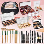 All In One Makeup Kit for Women, Travel Makeup Kit, Make Up Sets Valentine's Day Gift, Includes Eyeshadow Palette Highlighter Contour Blush Eyeliner Eyebrow Powder Mascara Cosmetic Brushes Makeup Set
