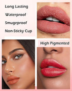 Peel Off Lip Liner Stain Set-4Pcs Matte Lip Stain,Long