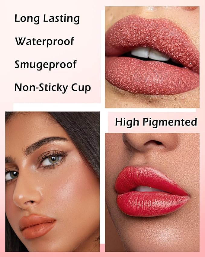 Peel Off Lip Liner Stain Set-4Pcs Matte Lip Stain,Long