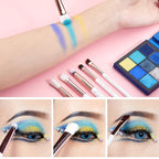 Jessup Eye Makeup Brush Set Professional 15pcs White/Rose Gold Premium Natural-synthetic Eye Shadow Blending Concealer Eye & Brow Liner Brushes, T217