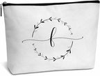 Monogram makeup bag letter toiletry
