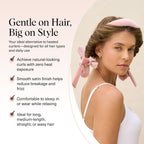 Kitsch Velvet Heatless Curling Set – Hair Curler to Sleep In for Heatless Curls Overnight - Heatless Hair Curler for Women – No Heat Damage Hair Styling Tool with 2 Velvet Scrunchies – Terracotta