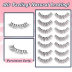 Wispy Lashes Natural Look False Eyelashes 13MM Eye Lash Pack 3D Volume Fake Eyelashes 7 Pair Siligli