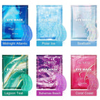 Under Eye Patches(12 Pairs), 6 Color Marine Collagen Eye Mask for Puffy Eyes, Dark Circles, Eye Bags, Wrinkles, Fine Lines.