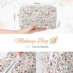 Soidram floral makeup bag quilted