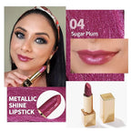 Oulac Metallic Lipstick Set- Dark Lipcolor with Moisturizing Formula, Vegan Beauty, Full-Coverage Lip Color, Christmas Gifts for Women, 4.3g X 3PCS