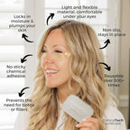 Reusable Under Eye Patches Eco-Friendly Wrinkle Patches with Tin Case | 100% Silicone Reusable Facial Patches | For Puffy Eyes, Dark Circles, Reducing Wrinkles