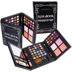 SHANY Luxe Book Makeup Set - All In One Travel Cosmetics Kit with 30 Eyeshadows, 15 Lip Colors, 5 Brushes, 4 Pressed Blushes, 3 Brow Colors, and Mirror