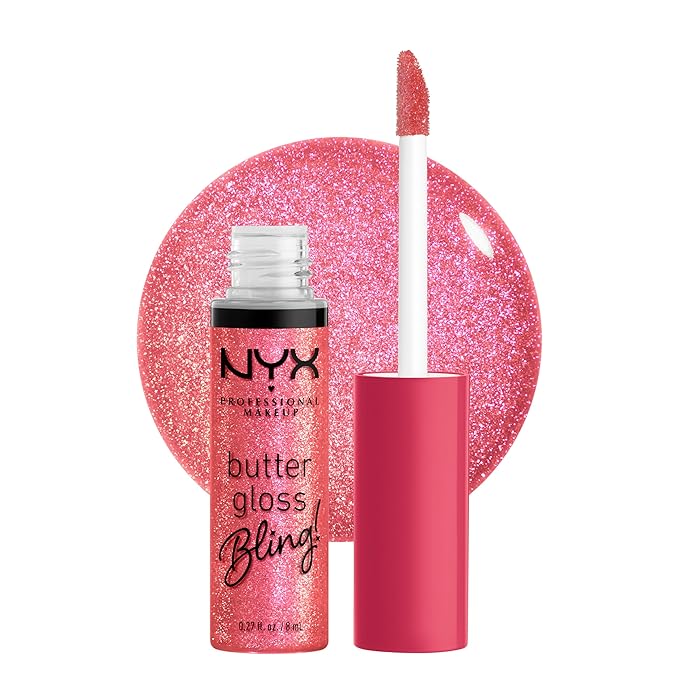 NYX PROFESSIONAL MAKEUP Butter Gloss Bling Lip Gloss, Non Sticky and Shiny Vegan Lip Makeup - She Got Money