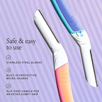 Billie - Dermaplane Starter Kit - Reusable Handle + 3 Refill Blades - Remove Facial Hair + Perfectly Shape Brows - Dermatologist-Approved - Malibu