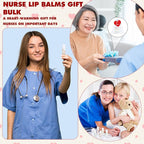 50 Sets Nurse Lip Balm Gifts Bulk Moisturizing Nurse Lip Balm with 50 Organza Drawstring Gift Bags 50 Tags Nurse Day Nurse Week Nurse Student Graduate Appreciate Gifts Bulk(Nurse)
