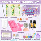 Jcoos Lip Gloss Making Kit 73PCS Lip Gloss Keychain Make Your Own Lip Gloss Kit, DIY Lip Gloss Making kit, Soap Making Kit for Kids, Make Your Own Soap Kit Soap Making Kit Science Kits for Kids Age