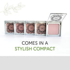 Honeybee Gardens Complexion Perfecting Blush in Euphoria, Cool Peachy Pink, Vegan & Gluten-Free, 8.5g