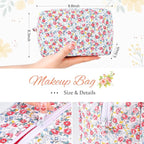 Soidram pink makeup bag floral