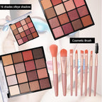 All in One Makeup Kit For Women Girls Teens 2x16 Colors Eyeshadow Palette Liquid Foundation Eyeliner Pencils Contouring Stick Lip Gloss Eyebrow Pencils Mascara Powder Puff Makeup Brushes Makeup sets