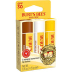 Burt’s Bees SPF 30 Lip Balm Mothers Day Gifts for Mom, Island Getaway - Coco Loco, Beaches & Cream, Tropic Like It's Hot, Water-Resistant Sun Care, Natural Origin Lip Treatment, 3 Tubes, 0.15 oz