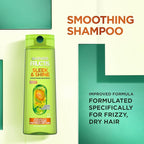 Garnier Fructis Sleek & Shine Shampoo, Conditioner + Anti-Frizz Serum Set for Frizzy, Dry Hair, Argan Oil (3 Items), 1 Kit (Packaging May Vary)