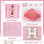 Personalized initial letter makeup bag,