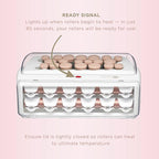 INFINITIPRO BY CONAIR Ceramic Flocked - Hot Rollers for Long, Medium, and All Hair - Hair Curler - Hair Roller Clips Included - 1 1/4-inch, 1-inch, and 3/4-inch Rollers