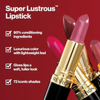 Revlon Super Lustrous Lipstick, Creamy Formula For Soft, Fuller-Looking Lips, Moisturized Feel, 811 Laidback Lilac, 0.15 oz
