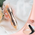 kullder 4 in 1 Makeup Brush Travel Makeup Brushes Blend Sponge, Eyebrow, Eyeshadow & Blush Brushes for Foundation Concealer Double Ended Makeup Brush with Powder Puff Women Ideal Gifts