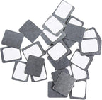 Square Metal Stickers 26mm 30-Pack for Non-Magnetized Makeup