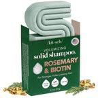 Kitsch Rosemary & Biotin Shampoo Bar - For Hair Growth, Strengthening, Thickening & Volumizing Shampoo for Women and Men - Free of Parabens, Sulfates & Silicones - Made in USA - 3.2 oz