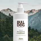 Bulldog Mens Skincare and Grooming 2-in-1 Shampoo and Conditioner, Alpine, 12 Fluid Ounces