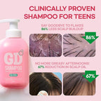 TS GD Shampoo for Girls | Korean Teen Shampoo with Upgraded Probiotics | Anti-Dandruff & Itchy Scalp Relief | Pink Peach Allergy-Free Fragrance | Sulfate-Free (13.53 fl oz, 400ml)