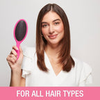 Conair Detangling Brush 3PK - For wet and dry - Ideal for all types - curly brush - brushes for women - detangler brush - brushes for women - Blue, Pink, Gray Assorted