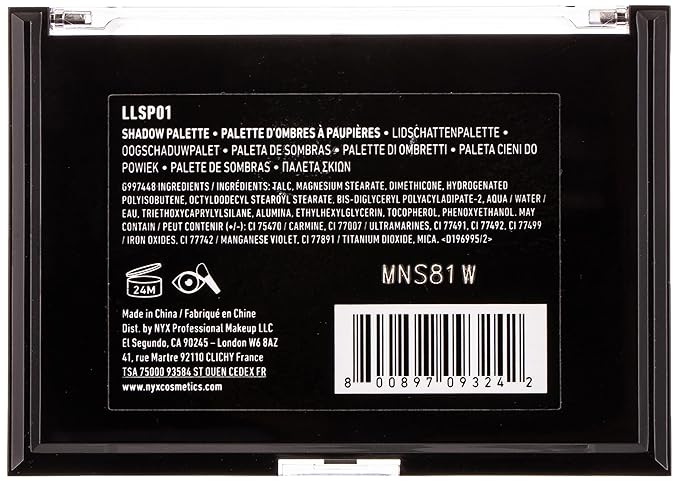 NYX PROFESSIONAL MAKEUP Lid Lingerie Shadow Palette, Eyeshadow