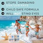 Surface Mineral Face Sunscreen Stick, Water Resistant, UVA/UVB Broad Spectrum, Fast Drying Protection, PABA Free - SPF 45 - CLEAR/WHITE (1 Pack)