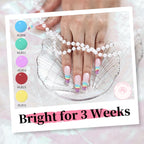 JODSONE Gel Polish Nail Art Gel Liner Set 32 Colors Orange Grey Pink Green Blue White Black Need U V Lamp Cured with Thin Brush Gift for Girls