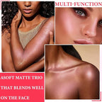 Face Glitter Blush Shimmer Waterproof Highlighter Blusher Powder,Facial