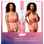 Mystic Tan Self Tanning Bundle: Wake-Up Tan Self Tanner Water Mousse 5.5 fl. oz. + Streak Free Tan Applicator Mitt - Hyaluronic Acid Overnight Moisturizer, Easy-to-Use, Works While You Sleep