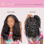 Octocurl Heatless Hair Curler - No Headband Octopus Curler - Overnight Curls for Short Hair (Satin - Pink)