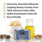 One With Nature Activated Charcoal Soap 4oz 6-Pack Gift Box – Detoxifying and Exfoliating Charcoal Soap Bar with Dead Sea Salt for Face & Body, for Men & Women