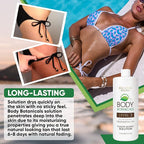 Professional Sunless Tanning Spray Tan Solution, Organic Essential Oils, Airbrush Formula, 33.8 Fl Oz. (Level 3 (12% DHA))